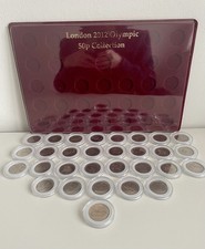2012 London Olympic 50p Fifty Pence Display Tray Full Set and Completer