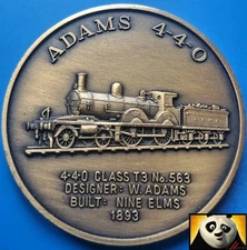 Britain's Steam Age Railway 4-4-0 Class Adams T3 No.563 Locomotive Medal Coin
