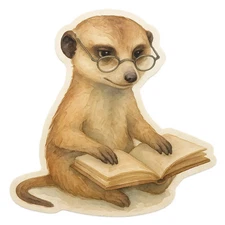 Funny Meerkat Car Sticker 9x9cm - Funny Animal Sticker for Car