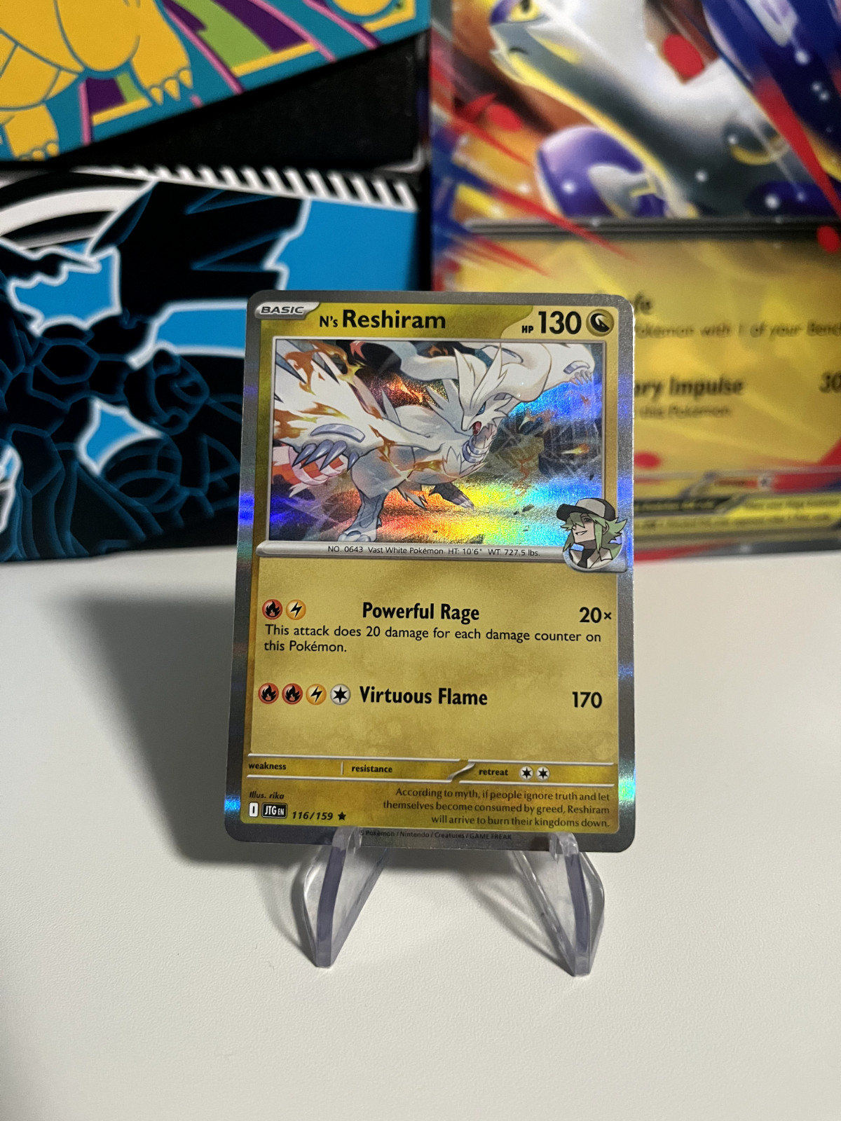 N's Reshiram 116/159 Holo Rare - Journey Together Pokemon Card