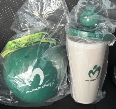 Mrs. Green Apple Popcorn Box w/ Drink Cup Holder Japan FS New