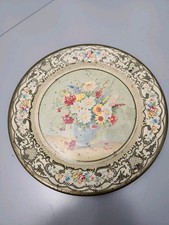 Vintage Daher Ware Made In Holland Floral Metal Tin Decorative Tray 8