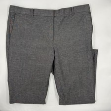 Ann Taylor Womens Dress Trouser Fit 16T Gray Stretch Blend Straight Leg Pants