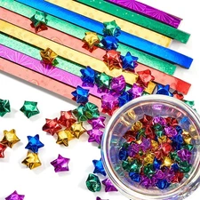 1000 Sheets Paper Strips Foil Star Glitter Origami Stars Shiny Origami Paper ...