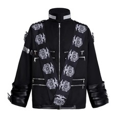 Jackson Black Sash Jacket MJ Style Functional Jacket Adult Stage Concert