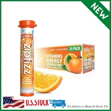 Zipfizz Daily Energy Drink Powder, Orange Soda, 20 Pack | 3-in-1 Sustained Energ
