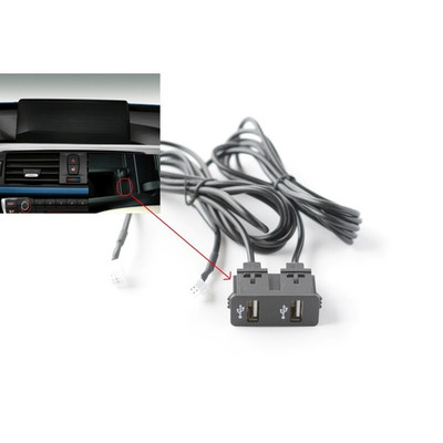 Dual USB Input Panel für BMW Navigationssystem 4Pin + 6Pin Interface Adapter