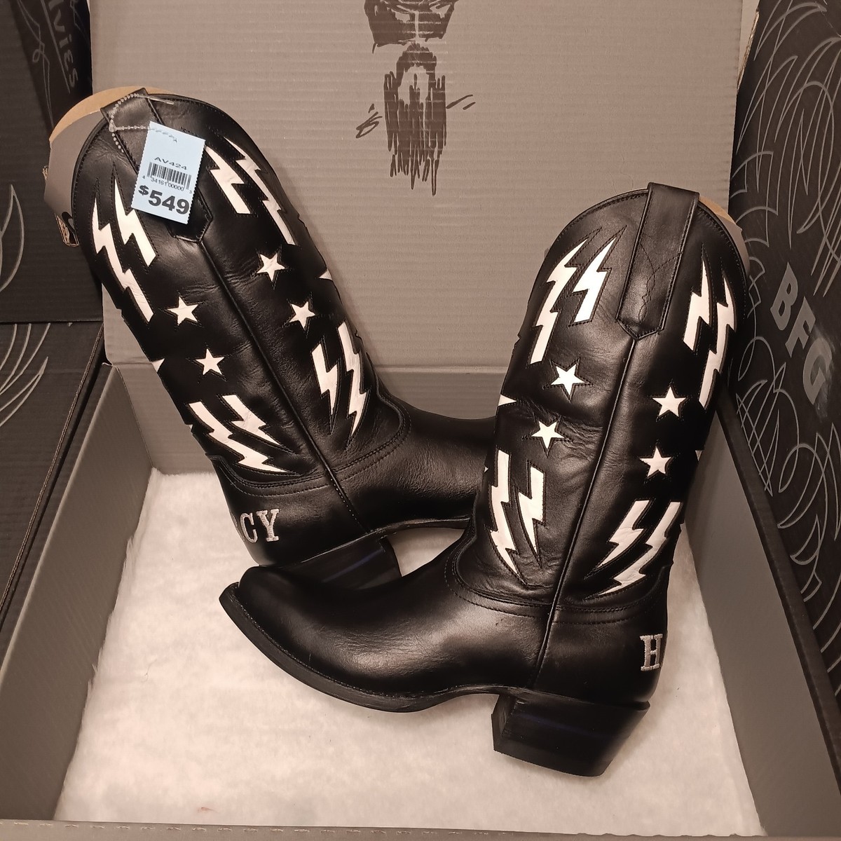 Alvies Billy Gibbons MSRP$549 ZZ Top BFG Cowhide 32Highboy Women's