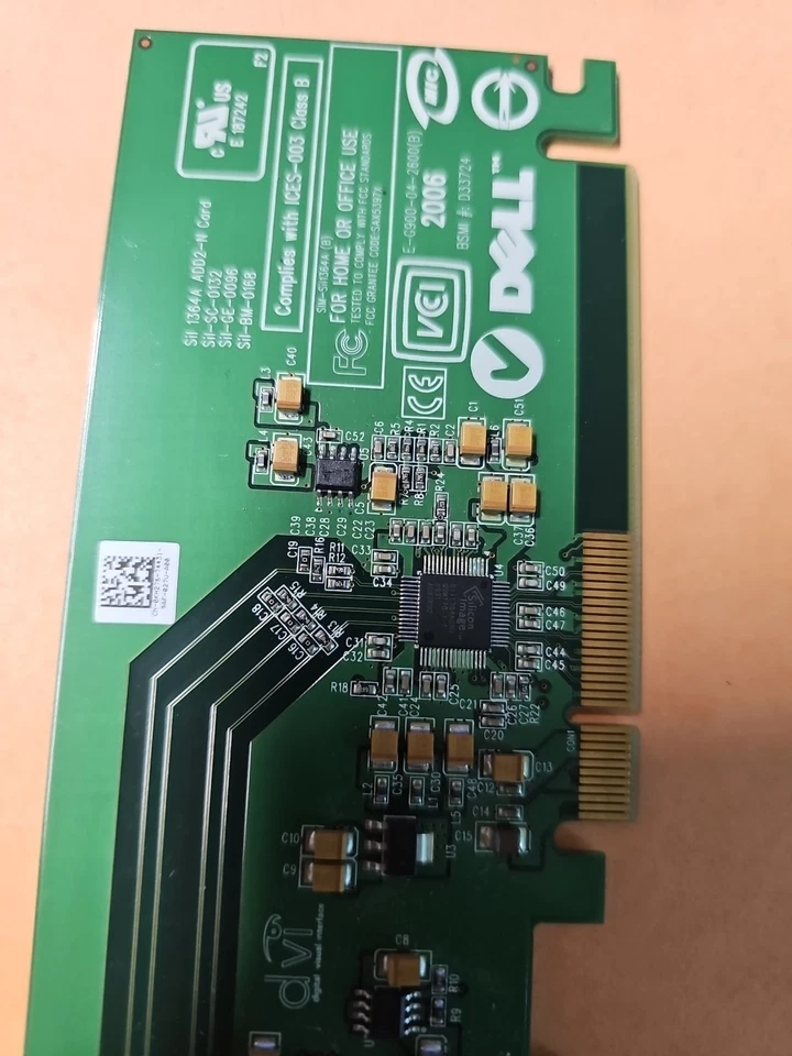 Dell Internal DVI-D Display PC Dual Add-In - Sil 1364A ADD2-N Card 0FH868 LP PCI - Image 4 of 4