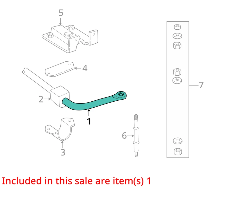 Used Front Suspension Stabilizer Bar fits: 1998 Dodge 1500 VAN Front Front Grade — 第 3/4 张图片