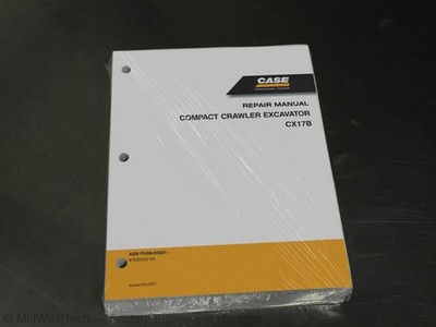 Case CX17B Compact Crawler Excavator Service Manual Repair Shop Book