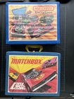 Lot 2 Vintage Matchbox Blue Carry Cases: 1971 Lesney & 1976 Lesney with trays