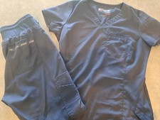 Grey's Anatomy by Barco Women's S Gray Set Tops/Bottoms Polyester Rayon Medical