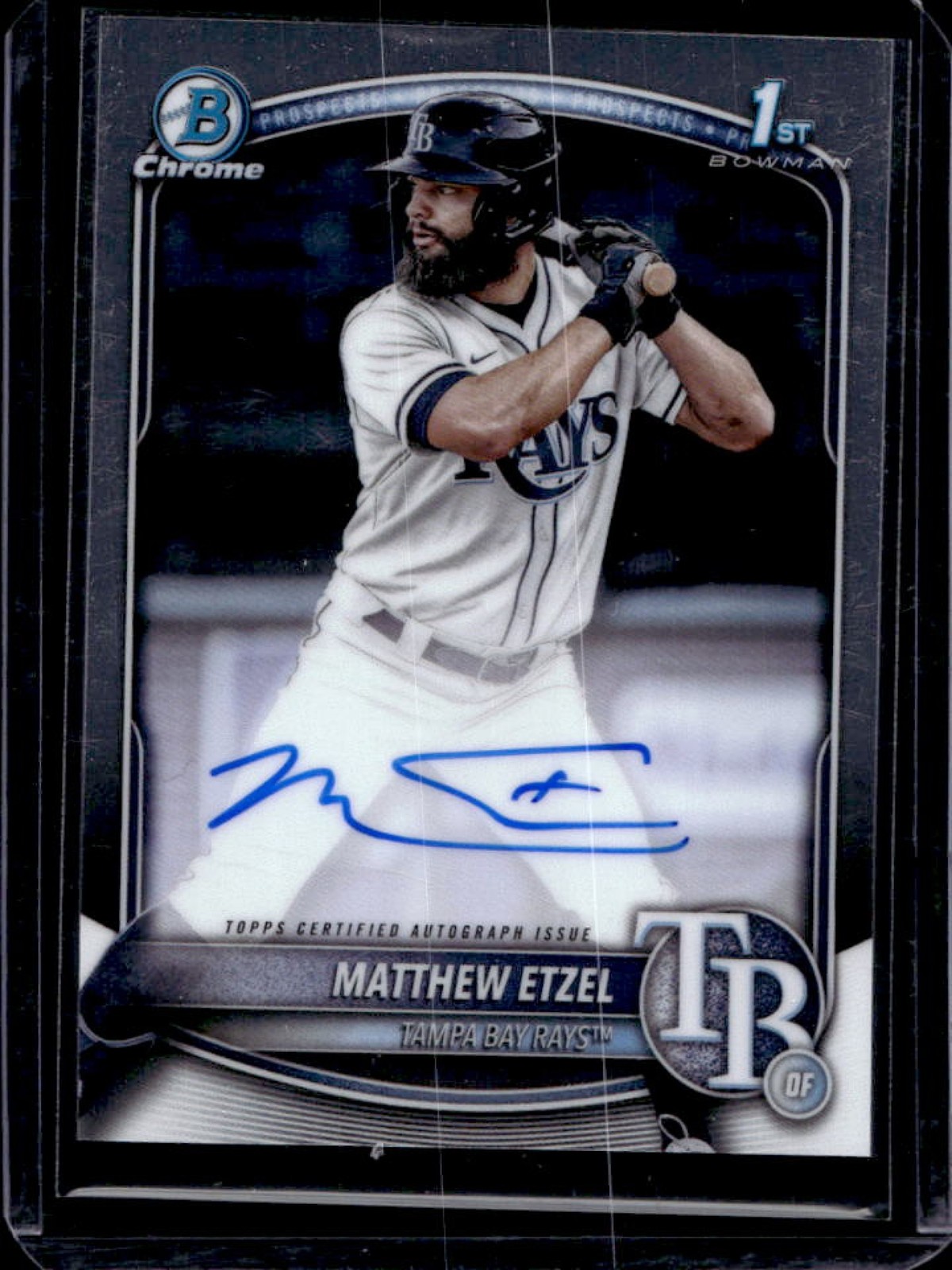 2025 Bowman Chrome Matthew Etzel Auto Autograph 1st Prospect #CPA-ME Rays