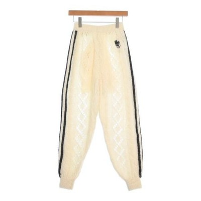 GUCCI Adidas Hose Logo Print Straight Leg 22.0In Mohair Off White Gebraucht