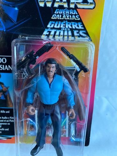 STAR WARS POWER OF THE FORCE LANDO CALRISSIAN ACTION FIGURE RED CARD THX LEAFLET - Picture 2 of 4