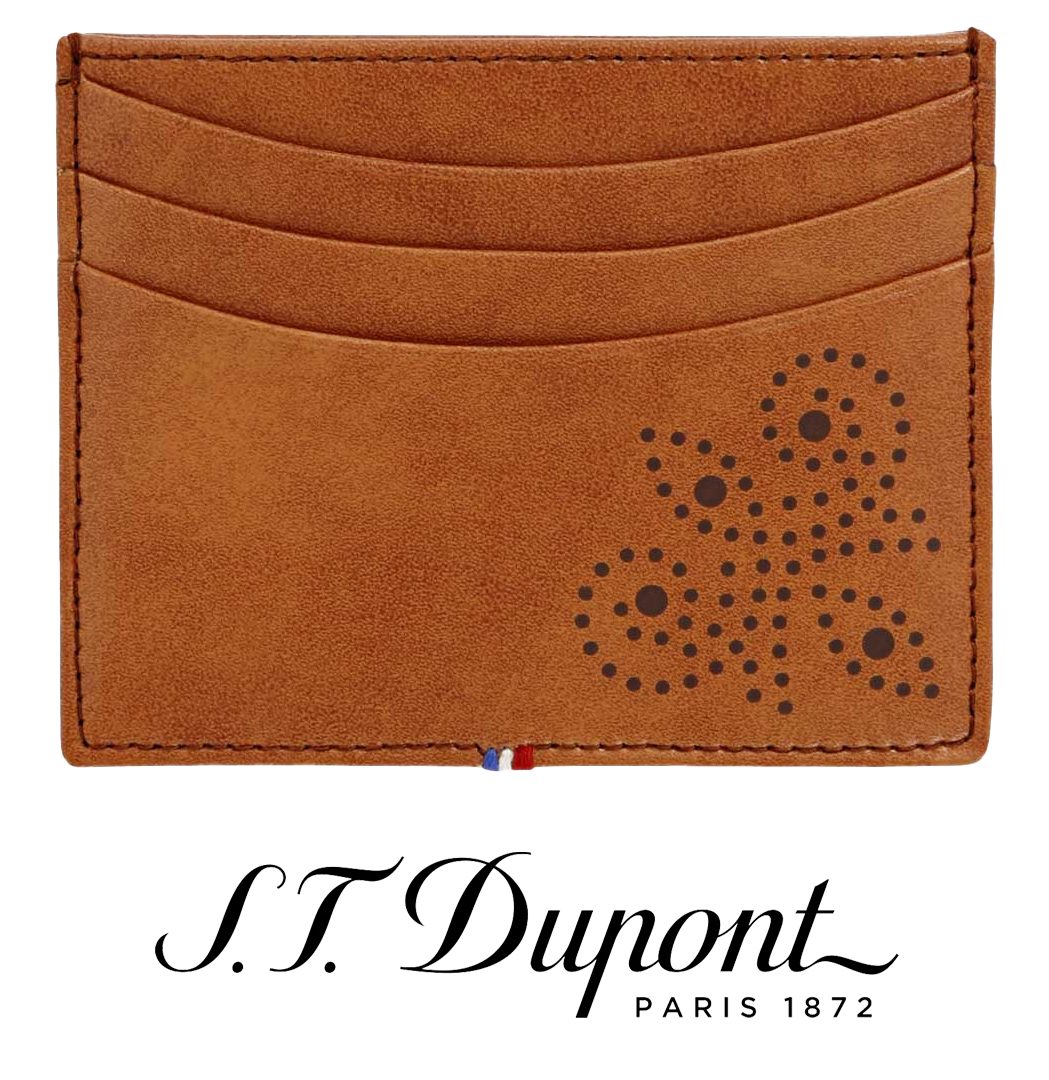 S.T. Dupont Line D Derby 6 CC Brown Leather Credit Card