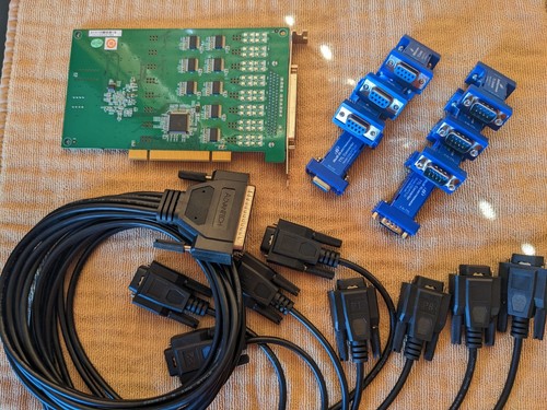 ADVANTECH PCI-1620A 8-PORT RS-232 + DB-62 to 8x DB-9 Cable + RS232 to 3.3v TTL - Picture 2 of 10
