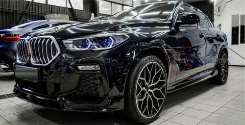 For BMW X6 G06 SUV 2020-2021 ABS Bright Black Front Bumper Lip Chin Spoiler - Picture 12 of 12