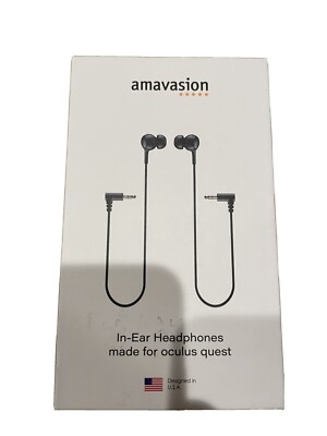Amavision Stereo Wired In-Ear Headphones for Oculus Quest VR Headset 3.5mm Jack 