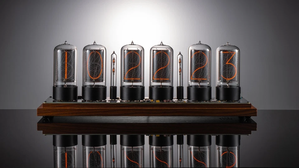 Relógio de tubo Nixie ZIN70 (z568m) tubos incluídos montagem configuração de aplicação madeira - Imagem 3 de 4
