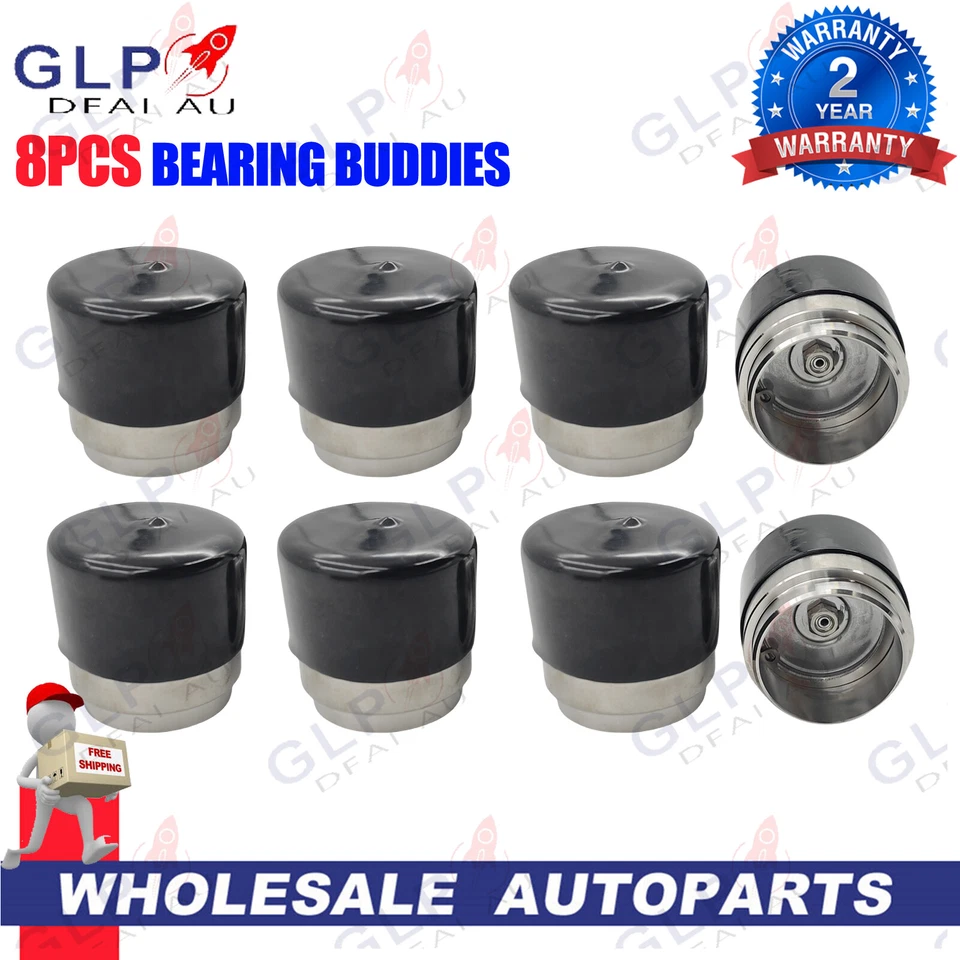 8x 45mm Bearing Buddies Cap Hub Protectors w/Dust Caps For Boat Caravan Trailer