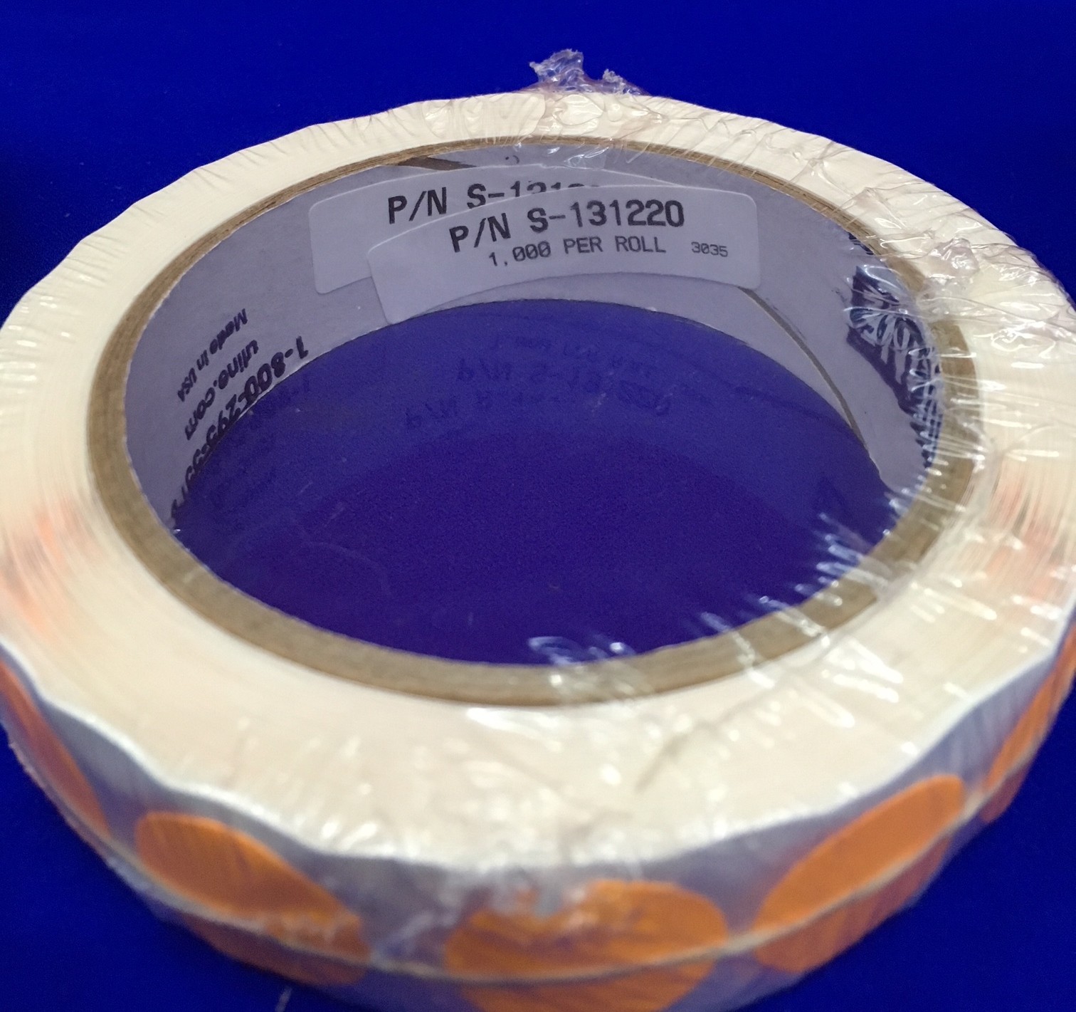 ASSORTED ULINE REMOVABLE ADHESIVE CIRCLE LABELS S1322BLU S13122G S