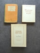 3 livres  syntaxe grecque + morphologie historique du grec + precis de grammaire