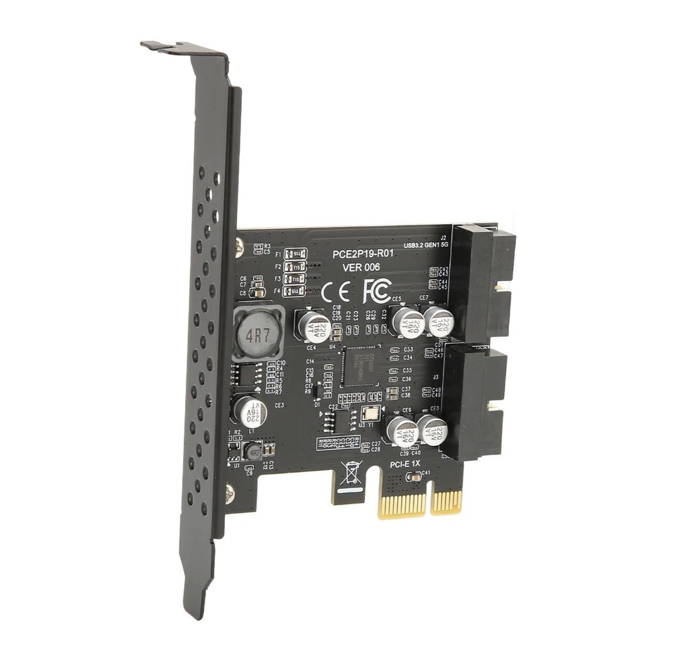 PCIE to USB 3.2 Expansion Card, 5Gbps High Speed USB Riser Card Dual Port USB3.2 - Image 4 of 4