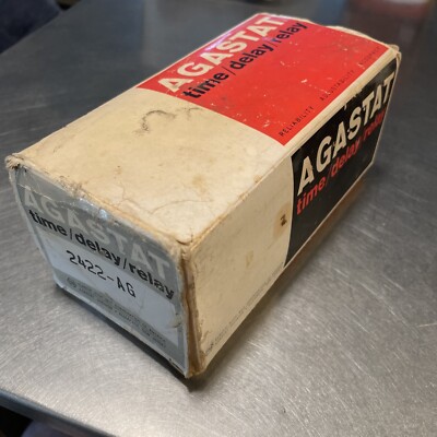 New In Box Agastat 2422 AG Time Delay Relay 1-20 Minutes, 120v  60cycles Coil