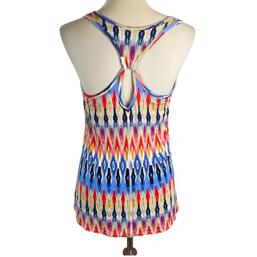 Athleta Womans Athletic Tank Size M Built in Bra Multi Color Racerback - Picture 3 of 3