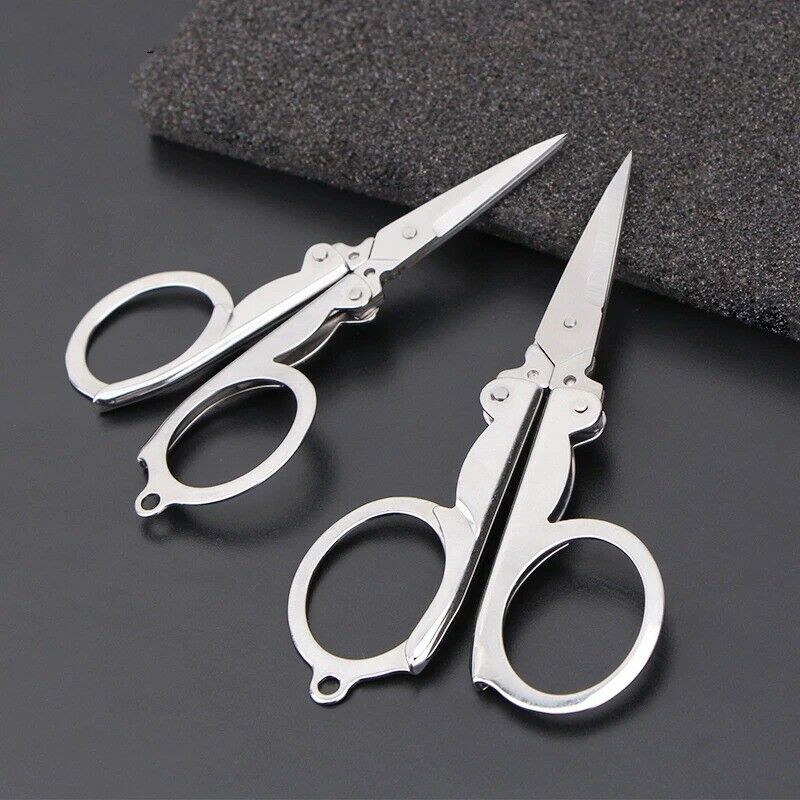 Folding Scissors Pocket Travel Small Crafts Sharp Blade Emergenc