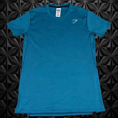 Gymshark Women's S Tee Shirt Teal 100% Polyester Made in Sri Lanka 