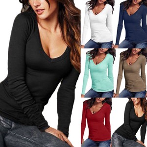 low v neck tops womens