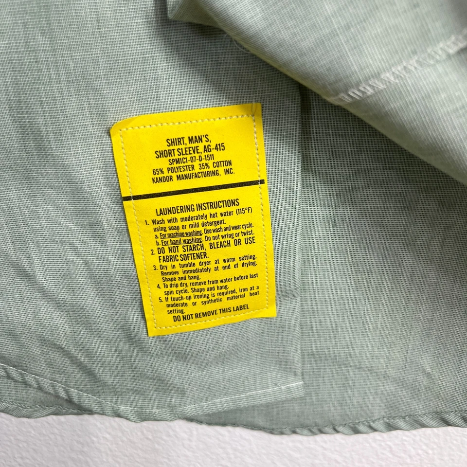 Camisa con botones de escritorio militar manga corta DSCP Garrison Collection para hombre 14,5 Foto 4 de 4