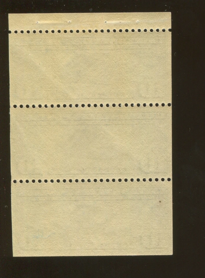 1927 US Air Mail Postage Stamp #C10a Mint Lightly Hinged VF Booklet Pane of 3 - Image 2 of 2