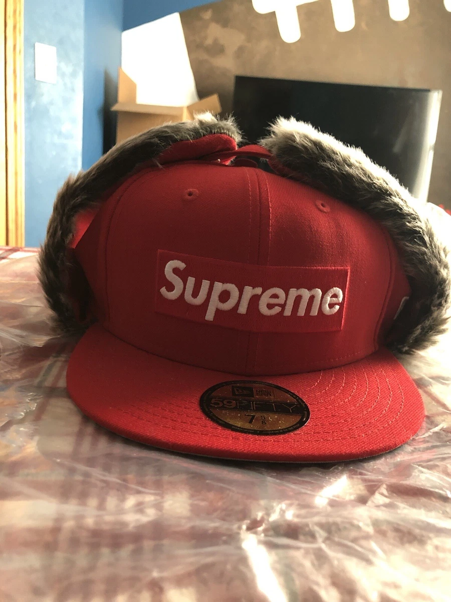 Supreme New Era 7 5/8 Dog Ear Flap Hat