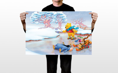Winnie The Pooh Ice Skating Wall Art Home Decor - POSTER 20x30 | eBay