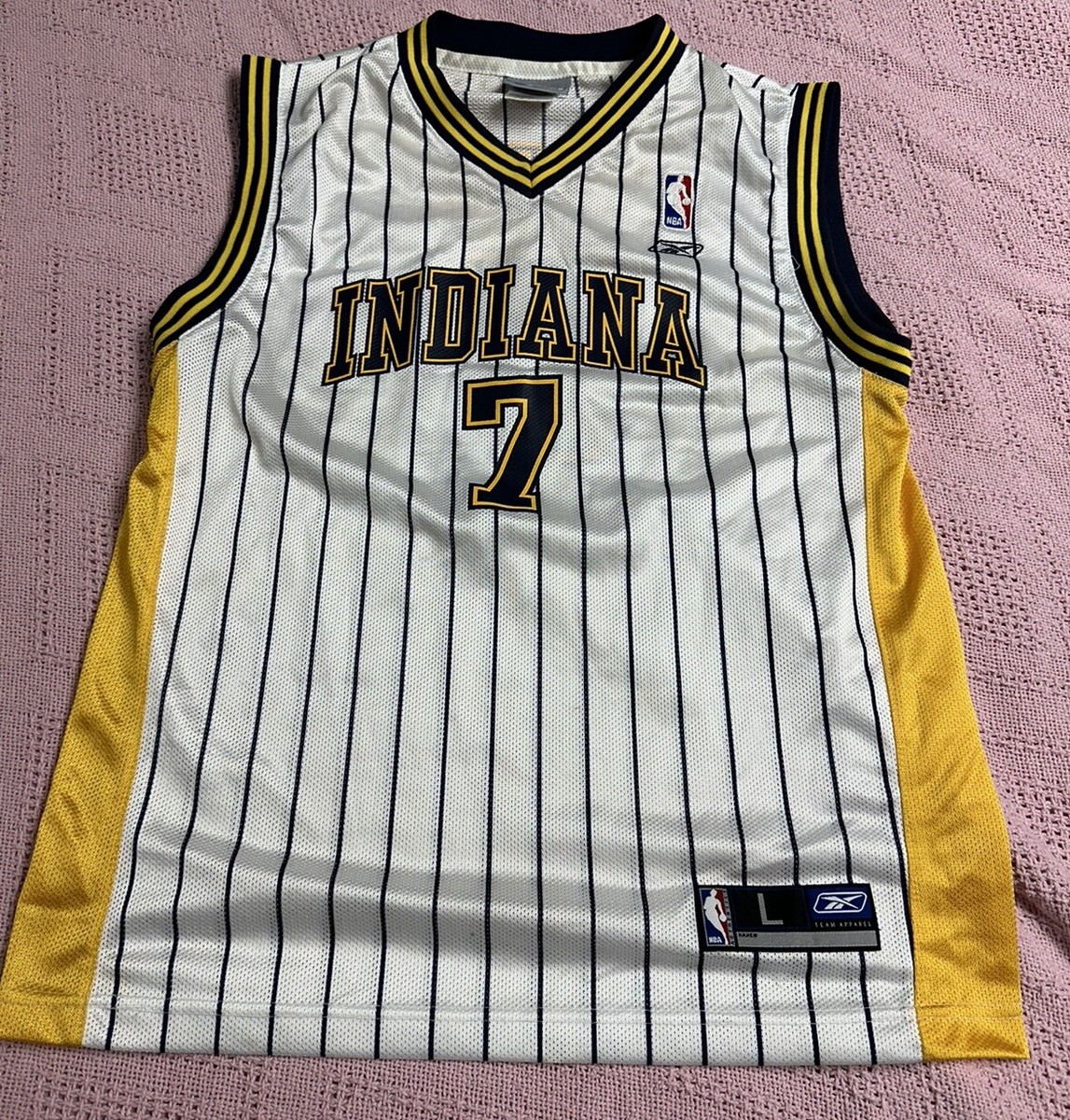 Indiana Pacers Jersey Youth Large White Reebok Jermaine O'Neal NBA