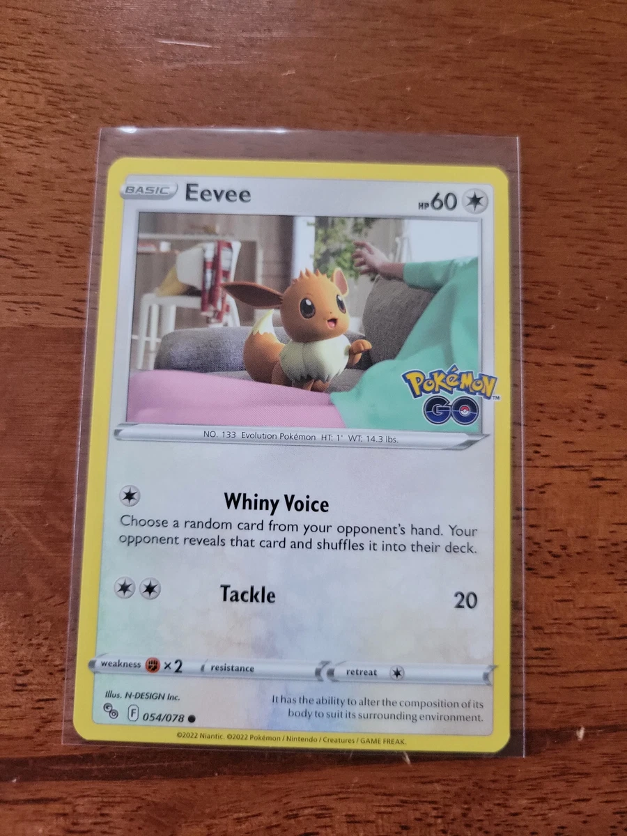 Carta Individual Eevee 054/078 – Pokémon GO TCG, Edición Especial