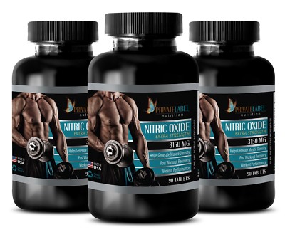Nitrc Oxide 3150mg - Serious Muscle Gainer Sport Supplements - 3 Bottle 270 Tabs