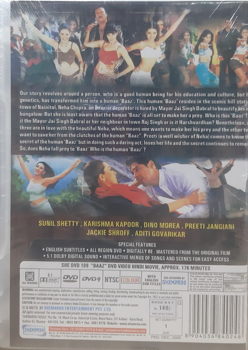 Baaz Sunil Shetty, Karishma Kapoor, Dino Morea Bollywood