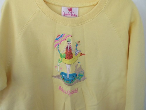 Quacker Factory Damen Sweatshirt groß gelb mit Print - Bild 2 von 7