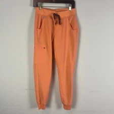Figs Women Zamora Joggers Scrub Pants Sz Xs Orange PO 4238