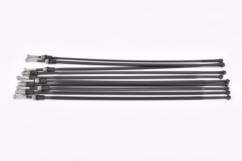 NOS black Mavic Crossmax UST #M40684 Bladed Zircal Spokes 245mm (252mm) (10 pcs)