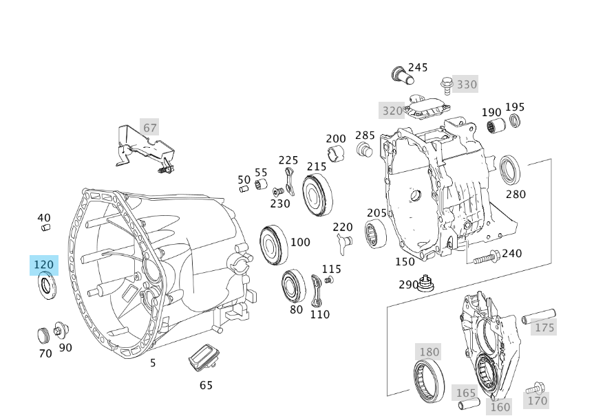 Mercedes-Benz SPRINTER W906 Gasket Drive Shaft A0239975547 for 