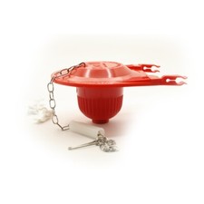 3-Inch Mizer Flush III Red Flapper with Adjustable Bulb, Removable Baffle