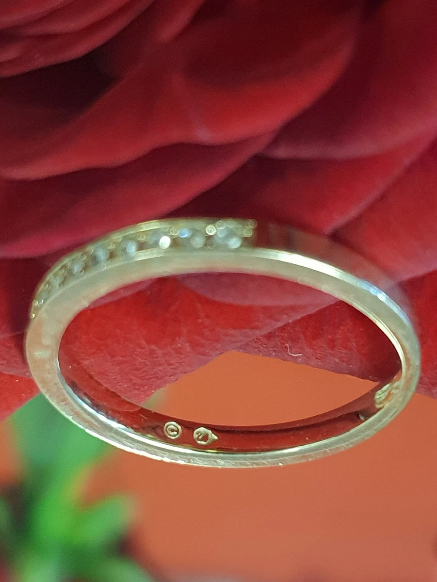 Bague alliance Swarovski plaque or Taille 58 refV959 eBay