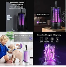 Elektrische M&uuml;ckenvernichter Lampe USB UV Insekt Fliege Sch&auml;dling Bug Zapper F&auml;nger Falle