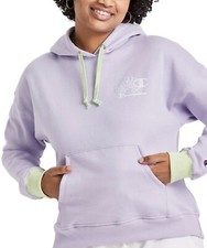 Champion Women's Medium Urban Lilac / Purple Lime Green Powerblend Hoodie NEW